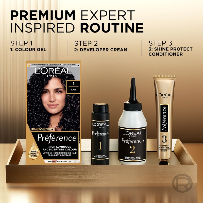 L'Oreal Paris Preference Hair Dye, Long Lasting, Luminous Permanent Hair