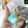 Sunflower handmade nail tips - Short round / 썬플라워 수제네일팁