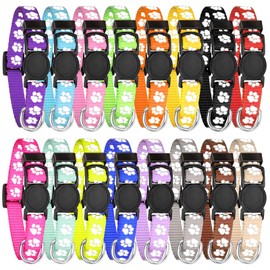 Paquete de 16 collares para cachorros, collares para cachorros, para arena, collares de seguridad con estampado de patas para cachorros pequeños,...  