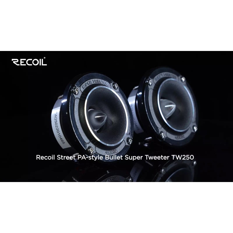 Recoil TW250 High Compression Bullet Super Tweeters 200 Watts RMS