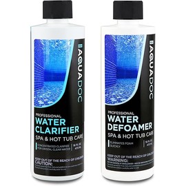 AquaDoc Spa Clarifier & Spa Defoamer Hot Tub Chemical Kit - Includes 16oz Water Clarifier & 16oz Anti-Foam for Hot Tubs