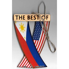 PHILIPPINES AND USA FILIPINO AMERICAN ASIAN PACIFIC ISLANDER FLAG REAR VIEW MIRROR HANGING CAR FLAGS MINI BANNERS FOR INSIDE THE CAR UNITY FLAGZâ¢
