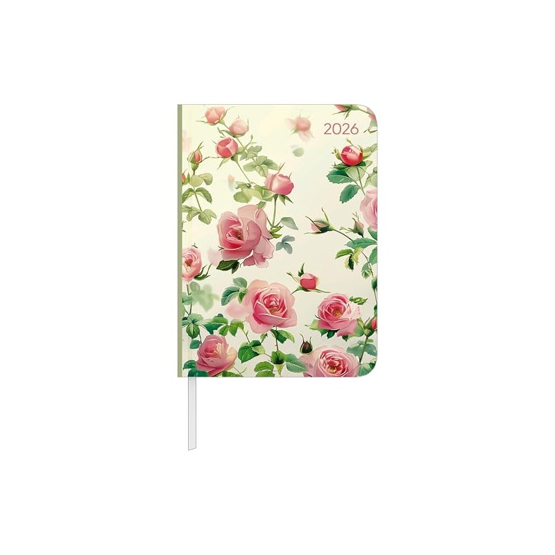 Daily Journal Roses 2026 - Taschen-Kalender A6 - Rose -
