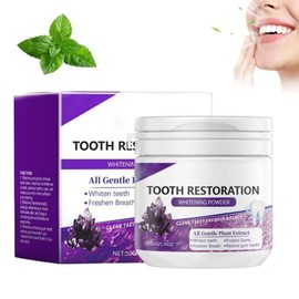 Teeth Restoration Mineral Powder,Teeth Restoration,Mineral Tooth Powder,Effective in Strengthening Tooth and Gums, Natural Tee-Th Whitening & Care,Peppermint Flavor,Daily Use,Freshen Breath(50g)
