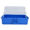 Plastic Storage Box Portable 3 Layer Folding Handheld Tool Organizer