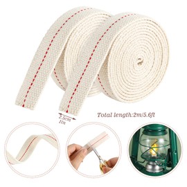 13 Feet/ 2 Rolls Cotton Oil Lamp Wick, 1 Inch Replacement Oil Lanterns Wick for Oil Lamps and Oil Burners