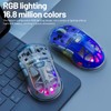 Wireless Gaming Mouse, Transparent RGB Mechanical Dual Mode Bluetooth Mouse,