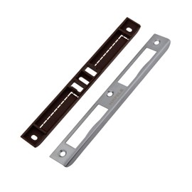 JUVA Strike Plate Stainless Steel Inlet Locking Plate for Rebated Room Doors & Wooden Doors | Stainless Steel Silver Matt | Renovation of Wooden Frames & Entrance Doors | 1 Piece - Door Hinge for