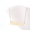 AOLO Gold Plated Dainty Melissa Pendant Necklace Name Melissa
