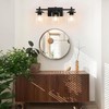 Spiglamm 3-Lights Bathroom Vanity Light Fixtures, Modern Black Vanity Lights