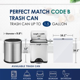 1.5 Gallon 120 Counts Mini Strong Drawstring Trash Bags Garbage Bags by RayPard, Small Plastic Bags fit 4.5-6L Trash Can for Home Office Kitchen Bathroom Bedroom, White Waste Basket Liners