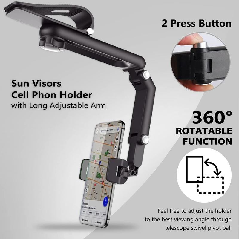 New 1080° Multi-function Sun Visor Universal 360 Degree Rotating Phone