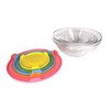 Kitchen Works Glass Storage Nesting Bowl Set with Lids