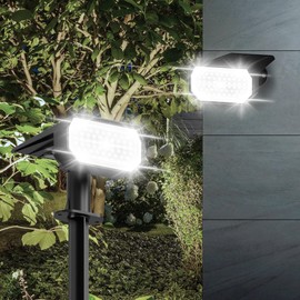 Ensenior Solar Spotlights Outdoor, Brightness Adjustable 6500K LED Solar Garden Lights, 56 LEDs Solar Powered Landscape Lights, Auto ON/Off, Waterproof, for Yard/Garden/Pathway - 6 Pack