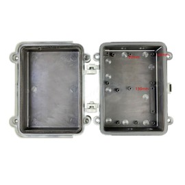 Boxonly IP65 Junction Box 130mmx90mmx45mm(Internal Dimensions) A-016B Portable Amplifier Aluminum Junction Boxes Waterproof Dustproof Outdoor Project Box Cable Connection Protective Enclosure Grey