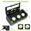 SEAMAGIC 3-Pack Rechargeable LED Work Lights with Portable Case, 360-Degree