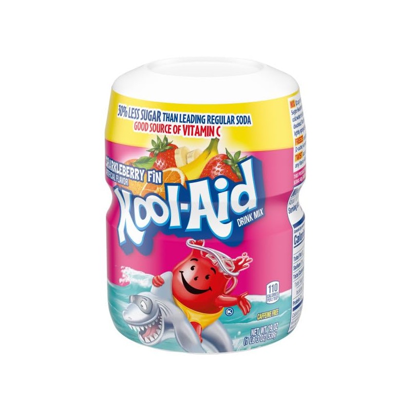 Kool-Aid, Drink Mix, Sharkleberry Fin, 19-Ounce Container (Pack of 3)