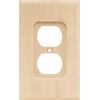 Brainerd 64666 Wood Square Single Duplex Outlet Wall Plate /