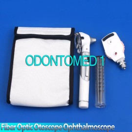 ODM NEW FIBER Otoscope Ophthalmoscope Examination LED Diagnostic ENT SET -WHITE