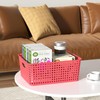 Rocketmyth Plastic Woven Storage Basket, Colorful Storage Basket Plastic, 4