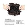PARXITN Chignon Hairpiece Curly Bun Scrunchie Hair Extension Synthetic Updo