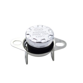 HOLEPU KSD201 120-0 Microwave Thermostat Thermal Fuse for GE, Normally Closed Temperature Control Switch for Microwave Oven, Water Heater, Etc