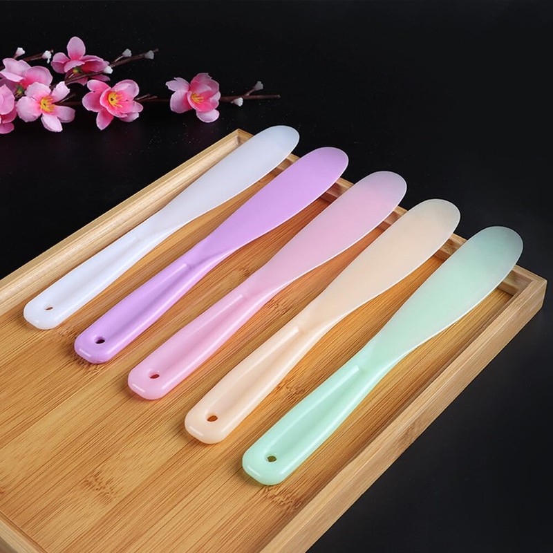 6PCS Disposable Makeup Mixing Spoon Scraper Spatula Skin Care Facial