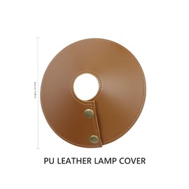 JANKOW Leather Lamp Shade, Brown Leather Lamp Shade, Waterproof Lamp Shade PU Leather Shade Protective, for Case Outdoor Camping Tent Decorati (2Pcs)