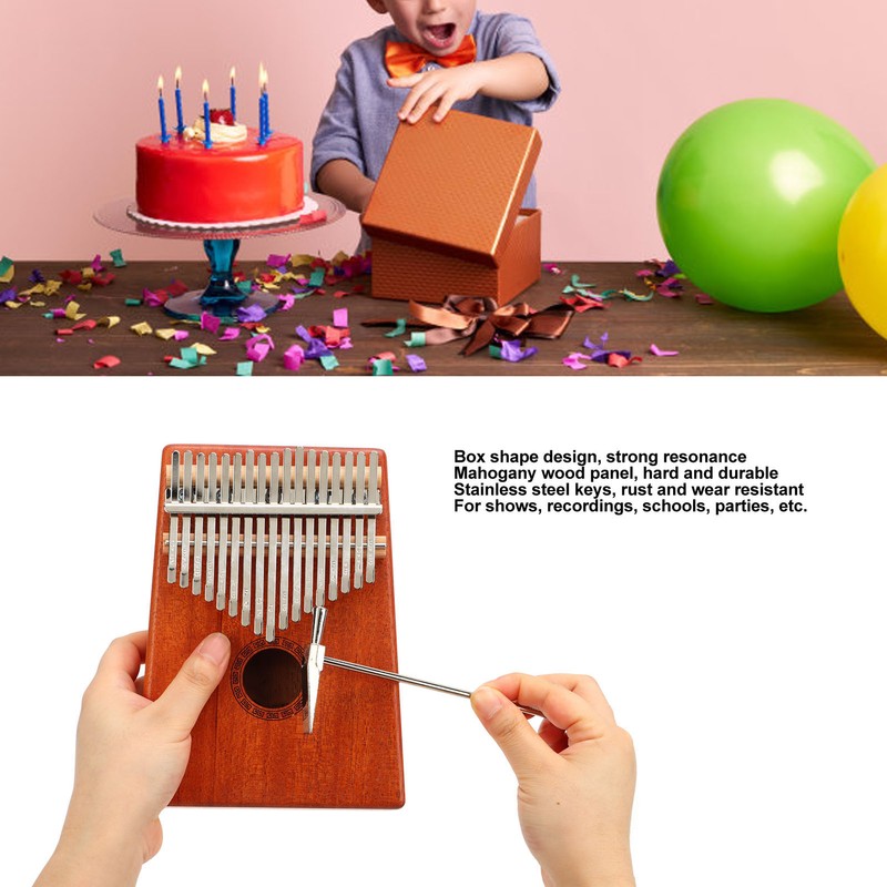 17 Tones Thumb Piano Set 17 Keys Kalimba with Tuning