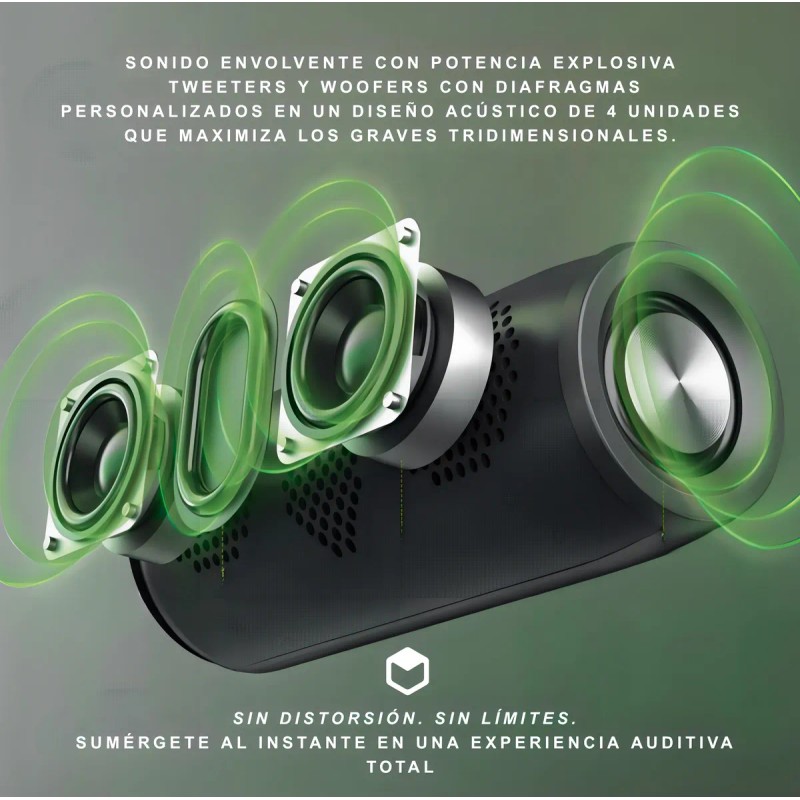 Bocina Zealot S51 s51 portátil con bluetooth waterproof negra