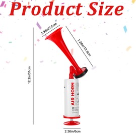Air Horns for Safety Hand Held Air Horns Loud Reusable Small Pump Horn for Camping Fog Warning Portable Noise Makers for Sporting Events Festival Celebrations Graduation Birthday Party Favor