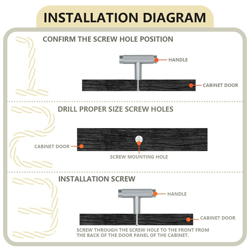 Bwintech 12 Pack Grey 50MM Knurled Cupboard Handles, Furniture Drawer