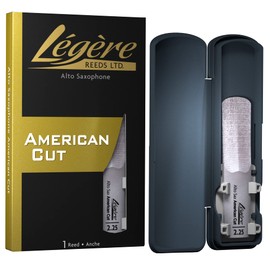 Légère Reeds - Alto Saxophone Reed American Cut Blade Thickness 2.25 (ASA2.25) - High-Quality Synthetic Woodwind Tube