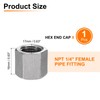 sourcing map Hex End Cap 304 Stainless Steel Nut, NPT