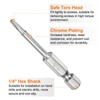 sourcing map 2pcs T10 Security Torx Bit 1/4" Hex Shank