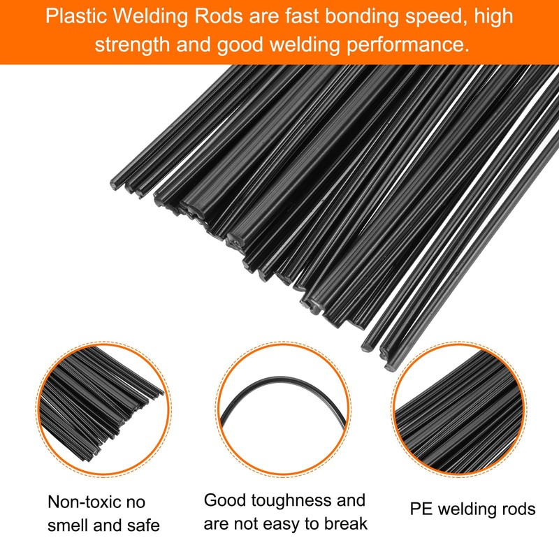 sourcing map 50pcs 8 Inch Plastic Welding Rods PE Welding