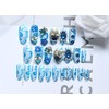 Luxury False Nails Dazzling False Nails Nail Tips Blue Sparkling