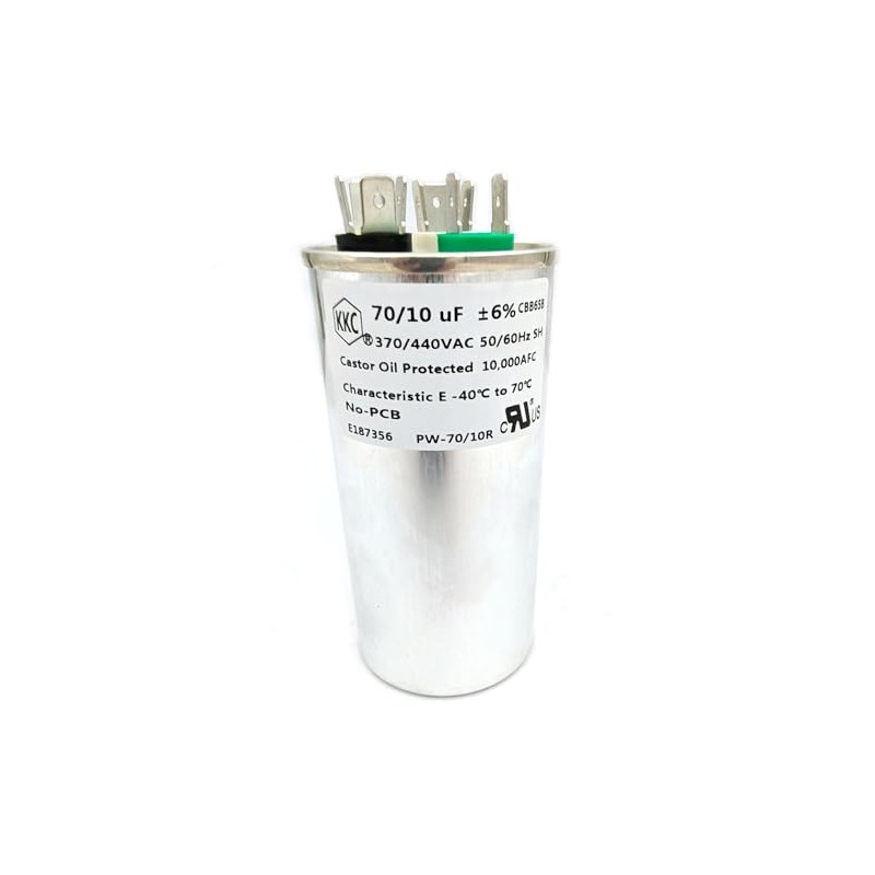 CBB65 70+10uF±6% 70/10 MFD 370/440 VAC Dual Run Circular Start