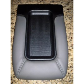 AFTERMARKET CENTER CONSOLE FOLD DOWN STORAGE BOX LIGHT PEWTER GREY SILVERADO SIERRA