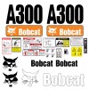Aftermarket Bobcat A300 New Skid Steer Set Vinyl Decal Sticker - 25 PC