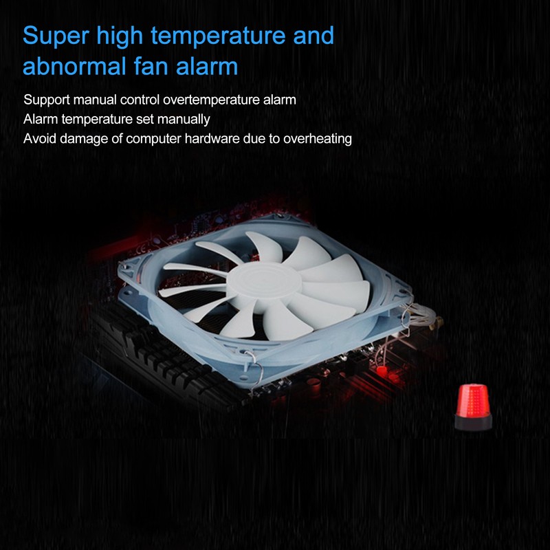 Computer 3‑Fan Speed Controller CPU/HDD/SYS Temperature Control LCD Front Panel