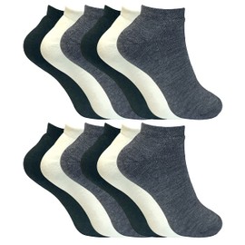 Sock Snob Pack of 12 Women's Short Thermal Socks Breathable Thermal Low Cut Trainer Socks for Winter, Mixing