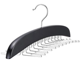 Tank Top Hanger with Premium Wood, 24 Large Capacity, Space Saving,360 Degree Rotating, Foldable Metal Hooks, Tank Tops