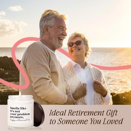 LUMELOOM LUMELOOM Retirement Gift for Woman, Men - 9oz Lavender Scented Soy Wax Candle- Best 2025 Retired Gifts for Women, Men, Friends, Coworker, Teacher, Funny Retirement Candle