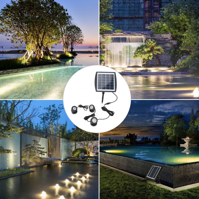 Outdoor Solar Lawn Lights Waterproof 2200mAh Battery Warm White Light