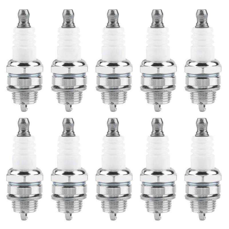 Spark Plugs, 10Pcs Trimmer Spark Plug Brush Cutter Trimmer Chain