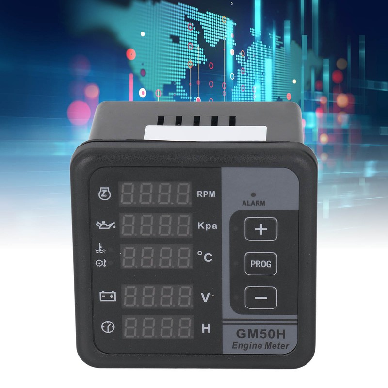 Diesel Generator Set Controller Digital Genset Engine Meter with Mounting