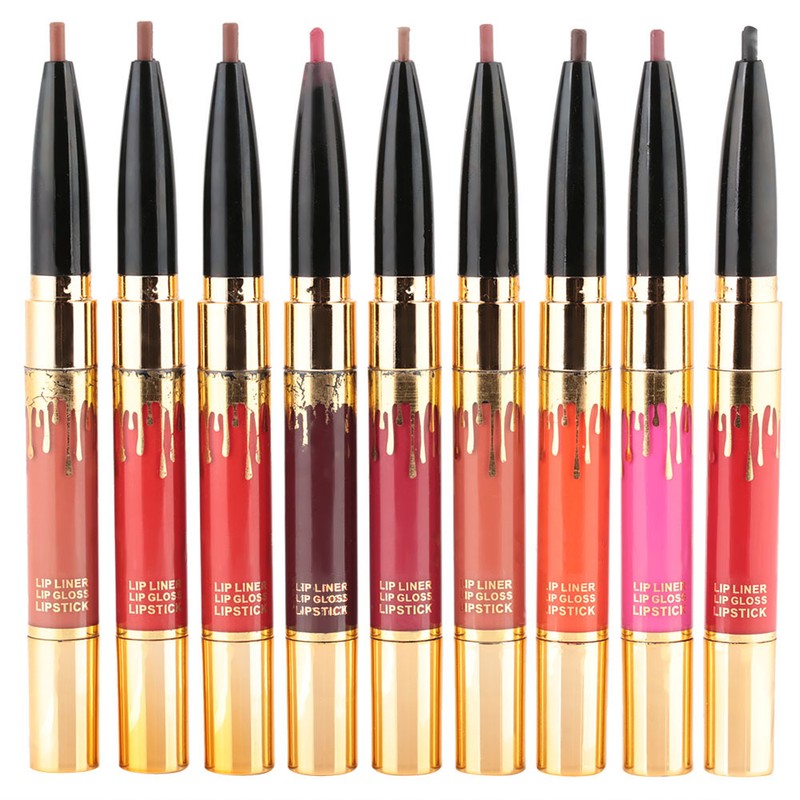 NITRQ 8 Colors2 In 1 Moisturizing Lip Gloss Lip Liner