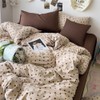 Brown Heart Duvet Cover King Size Cute Love Pattern Bedding