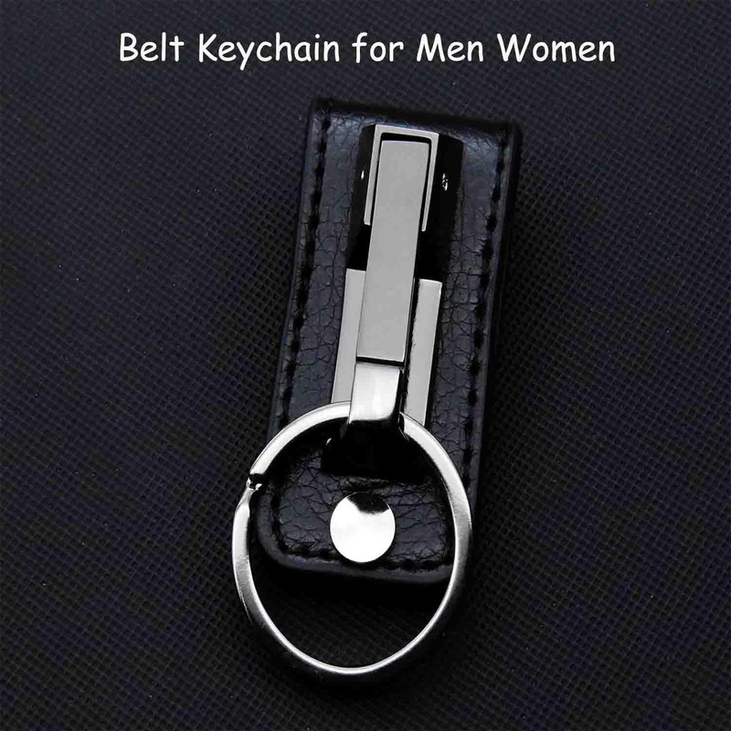 Liangery Keychain, Car Belt Keychain, Carabiner, Men's Belt Loop, Leather,